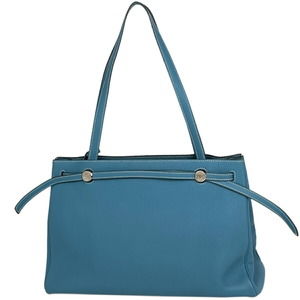 HERMES Cabana Shoulder Bag Tote Togo Blue Jean C